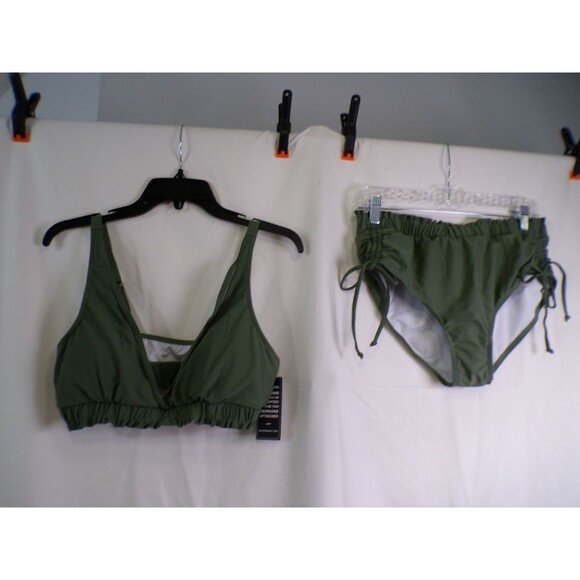 Blooming Jelly Other - Blooming Jelly Women's Green Bikini 2 Piece Set Bralette Top Size L